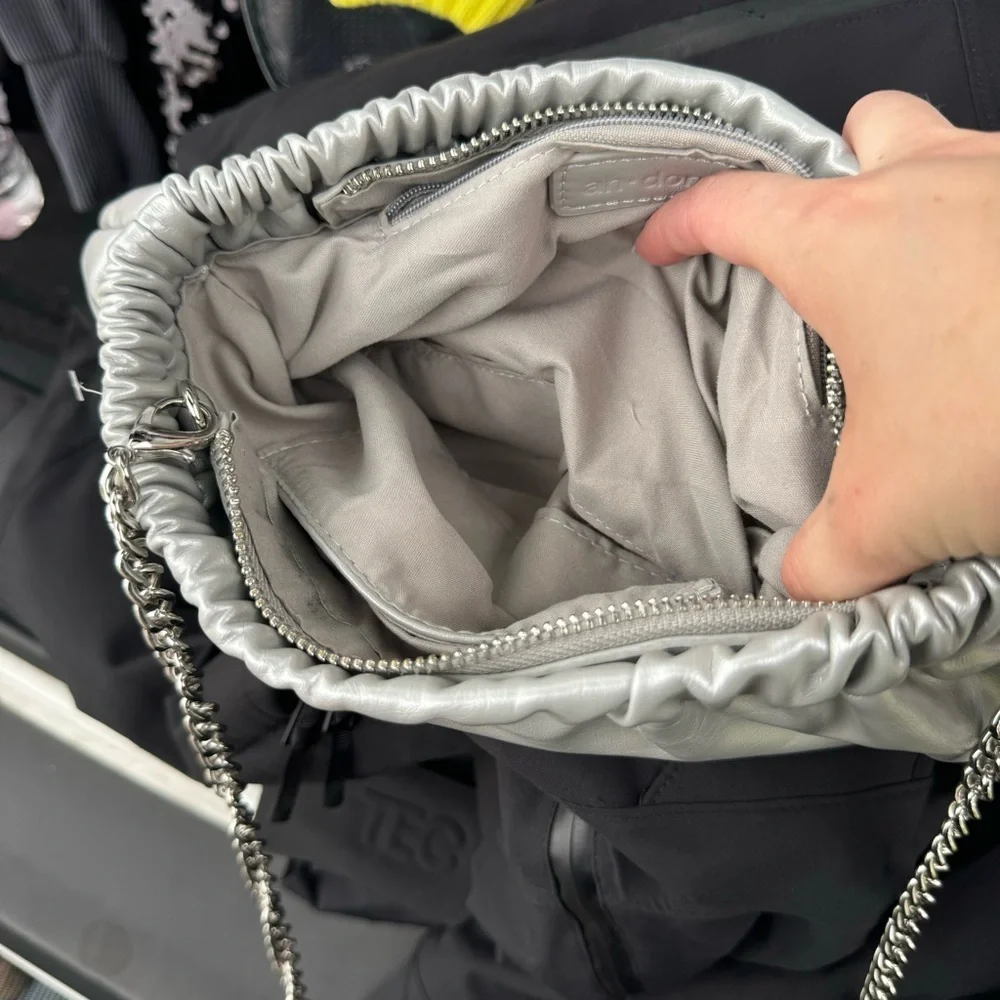 Silver ahdorned crossbody bag